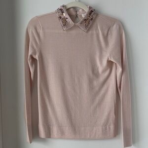 Club Monaco Sweater with Embroidered Collar